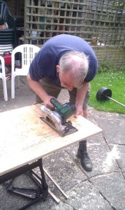 Sawing wood for the chariots